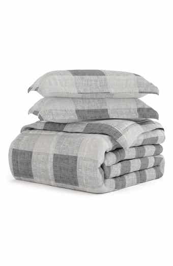 HOMESPUN Gray Plaid Premium Microfiber Comforter Set