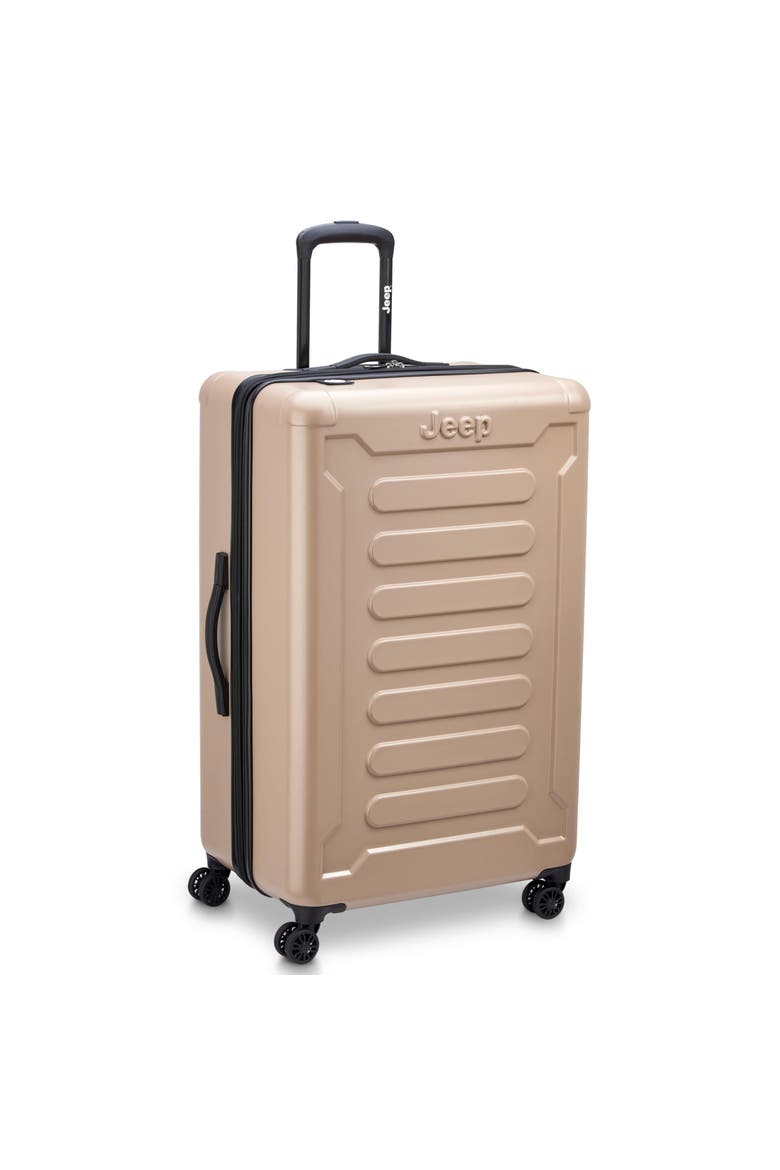 JH004C Checked-Large 28 Inch Hardside Expandable Luggage with Spinner Wheels, Alternate, color, Beige