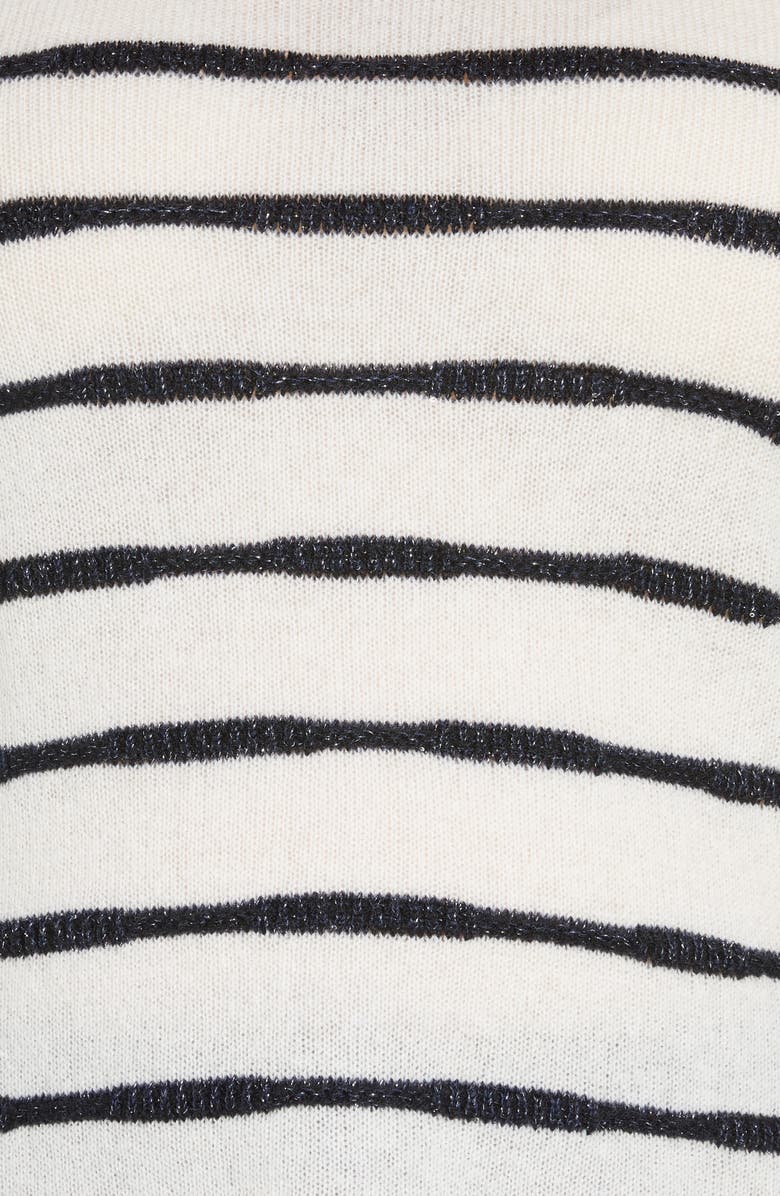 Lafayette 148 New York Stripe Cashmere Blend Sweater, Alternate, color, 