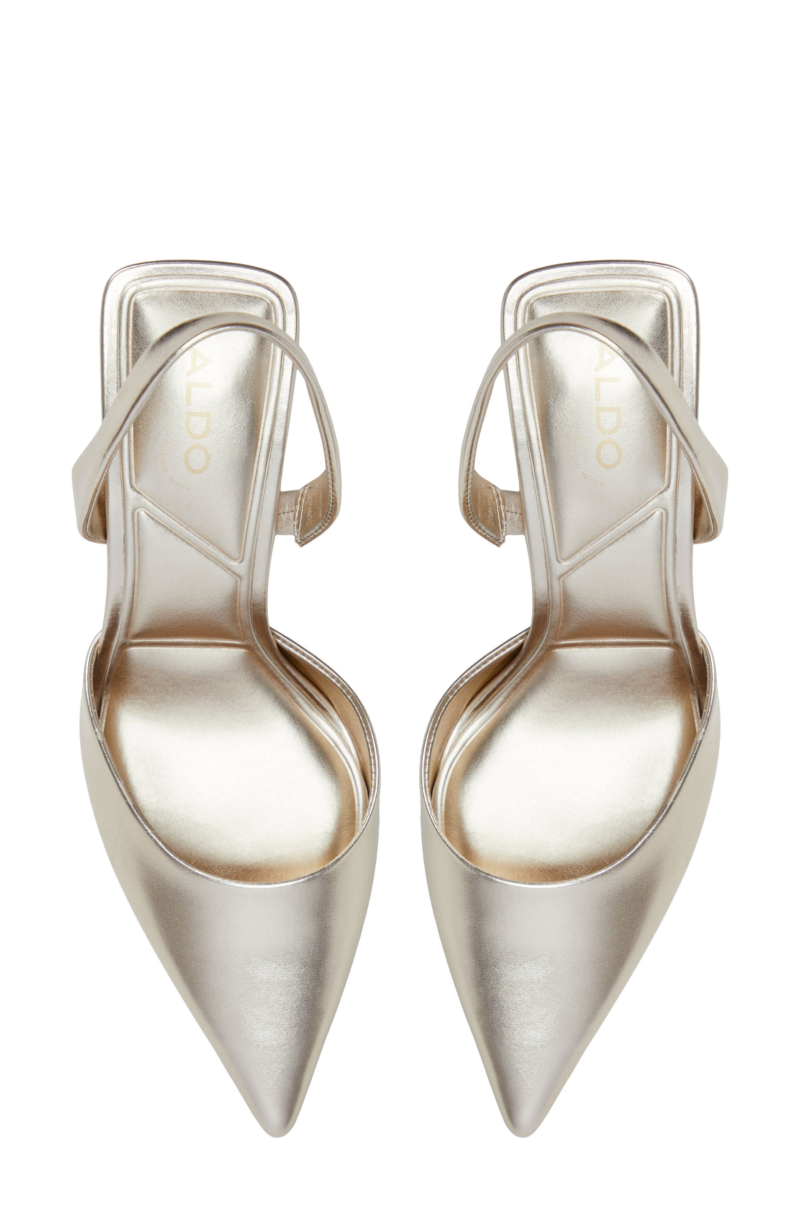 ALDO Brusanti Pointed Toe Slingback Pump, Alternate, color, Champagne
