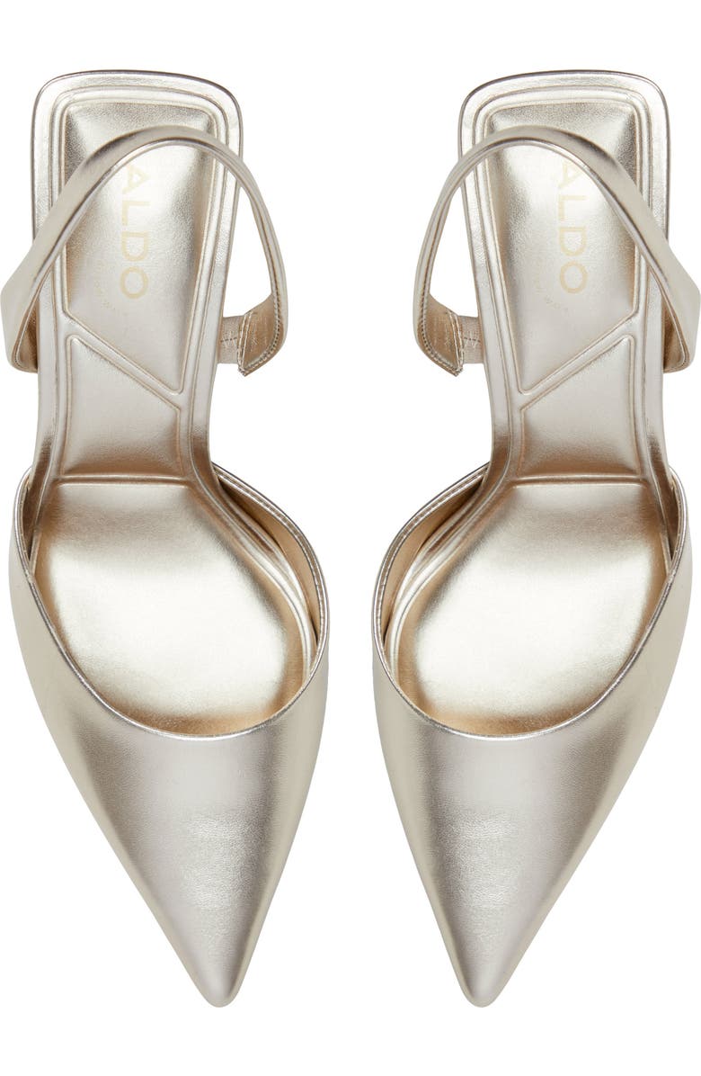ALDO Brusanti Pointed Toe Slingback Pump, Alternate, color, Champagne