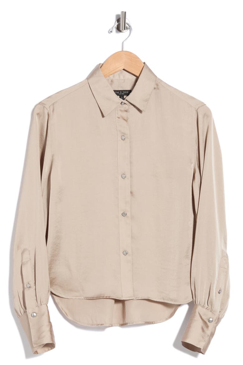Andre Satin Shirt, Main, color, SAND