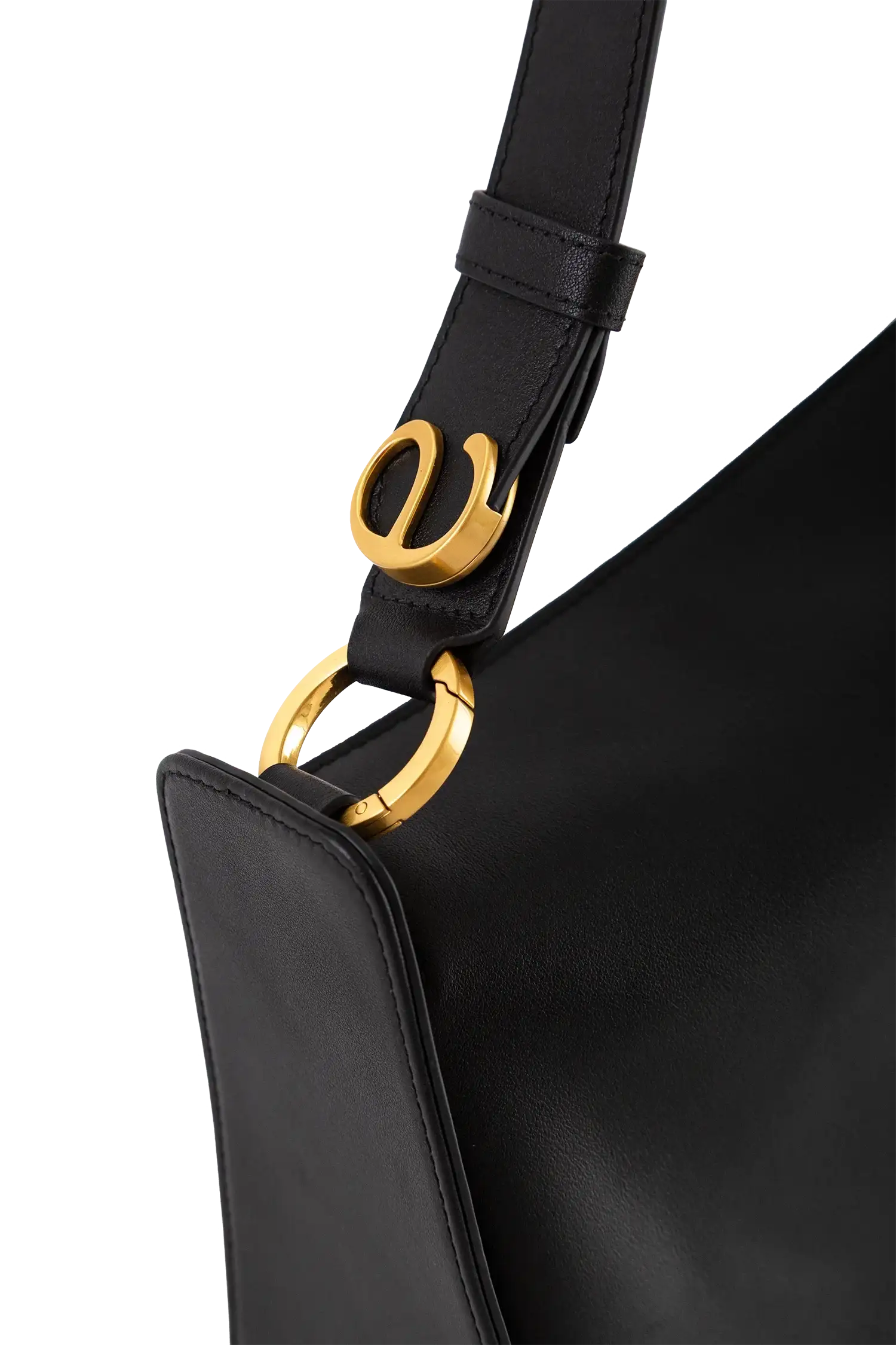 Esthera 10AM Leather Belted Strap Bag, Alternate, color, Black