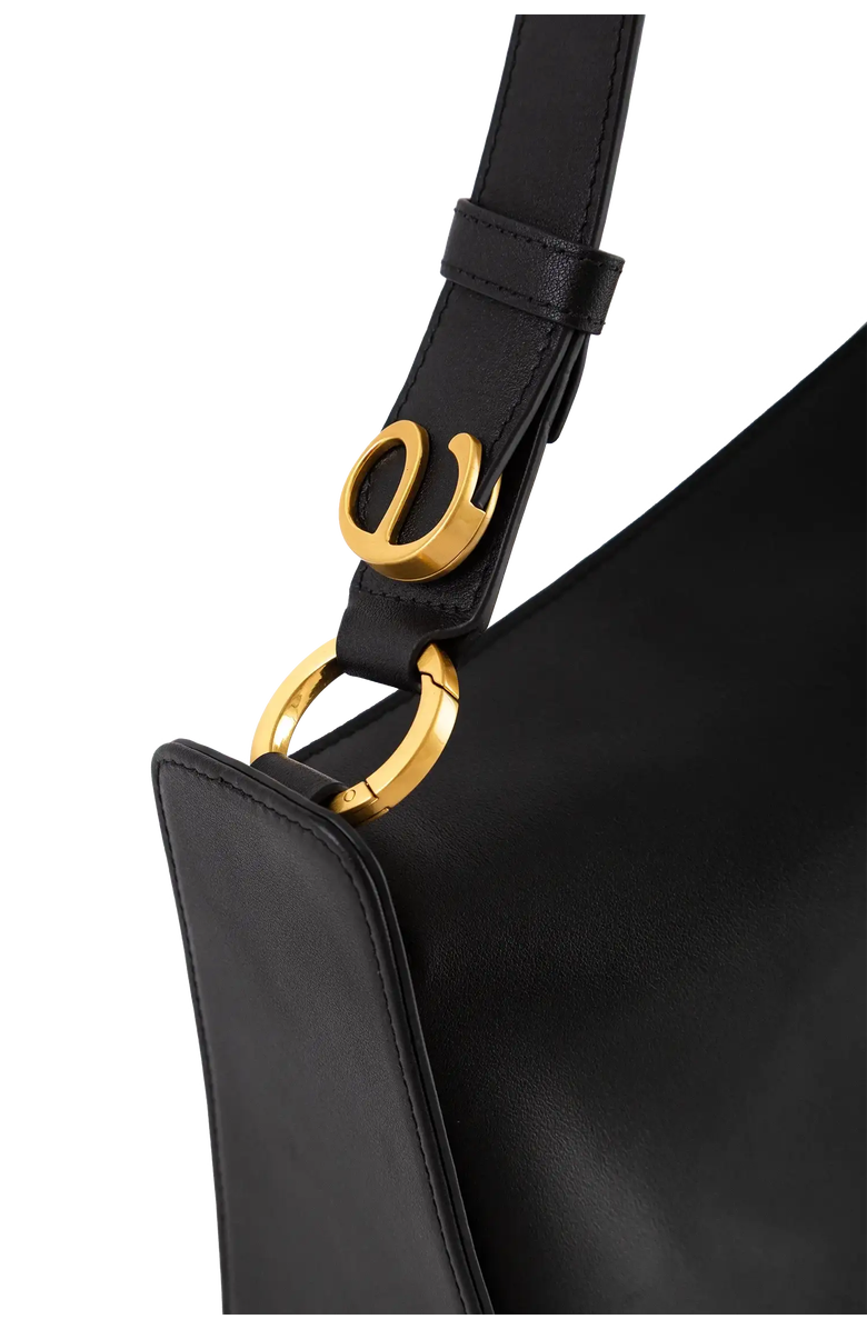 Esthera 10AM Leather Belted Strap Bag, Alternate, color, Black