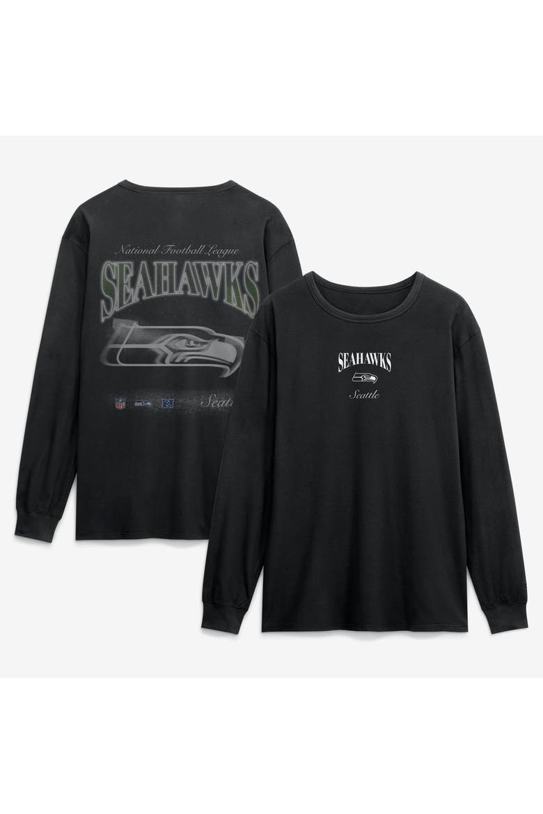 Men's Fanatics Black Seattle Seahawks Midnight Falls Long Sleeve T-Shirt, Main, color, Black