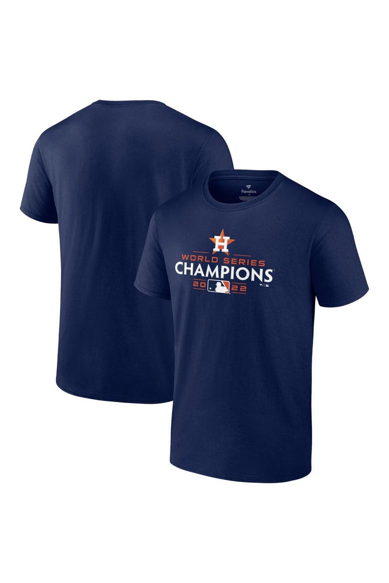 Men's Fanatics Branded Navy Houston Astros 2022 World Series Champions Big & Tall Logo T-Shirt, Main, color, Navy