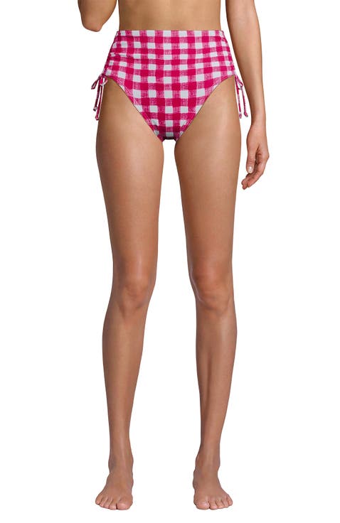 Chlorine Resistant Adjustable High Waisted Bikini Swim Bottoms