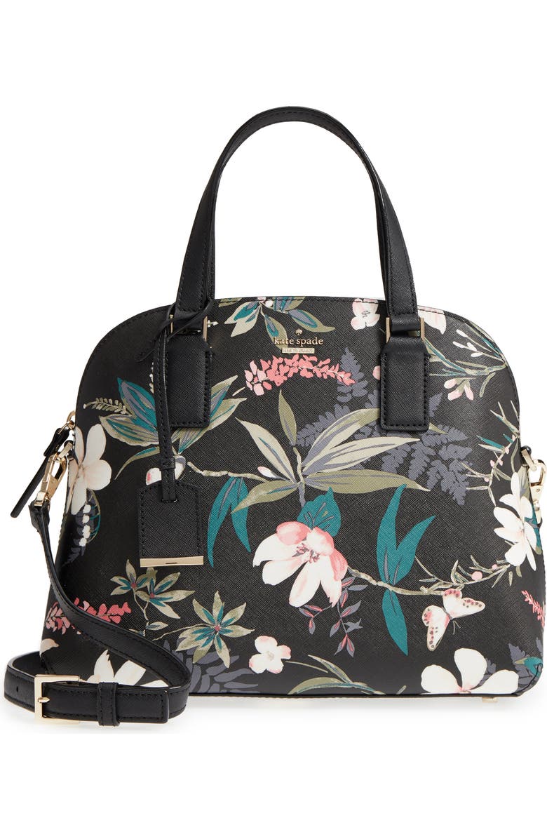 Kate Spade New York cameron street - botanical lottie faux leather dome satchel, Main, color,