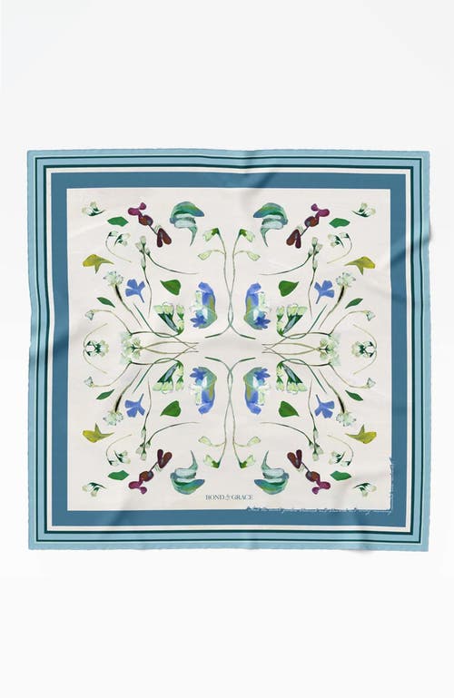 Bond & Grace Awakening Art Scarf In Blue