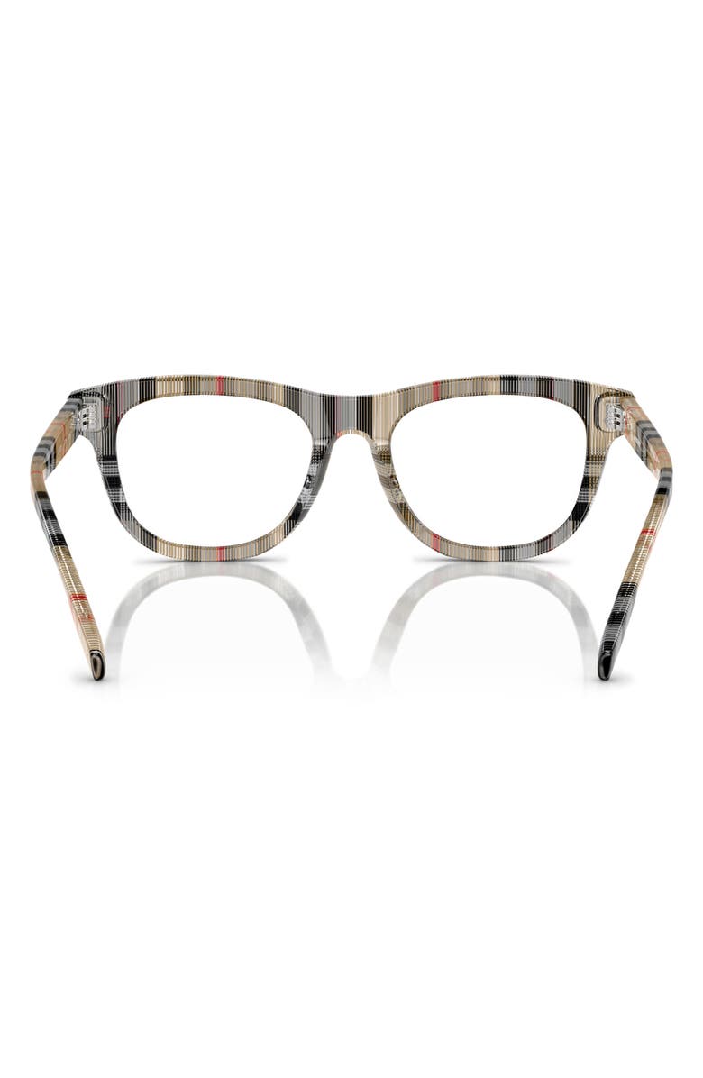 Burberry 45mm Square Optical Glasses, Alternate, color, Vintage Check / Demo Lens