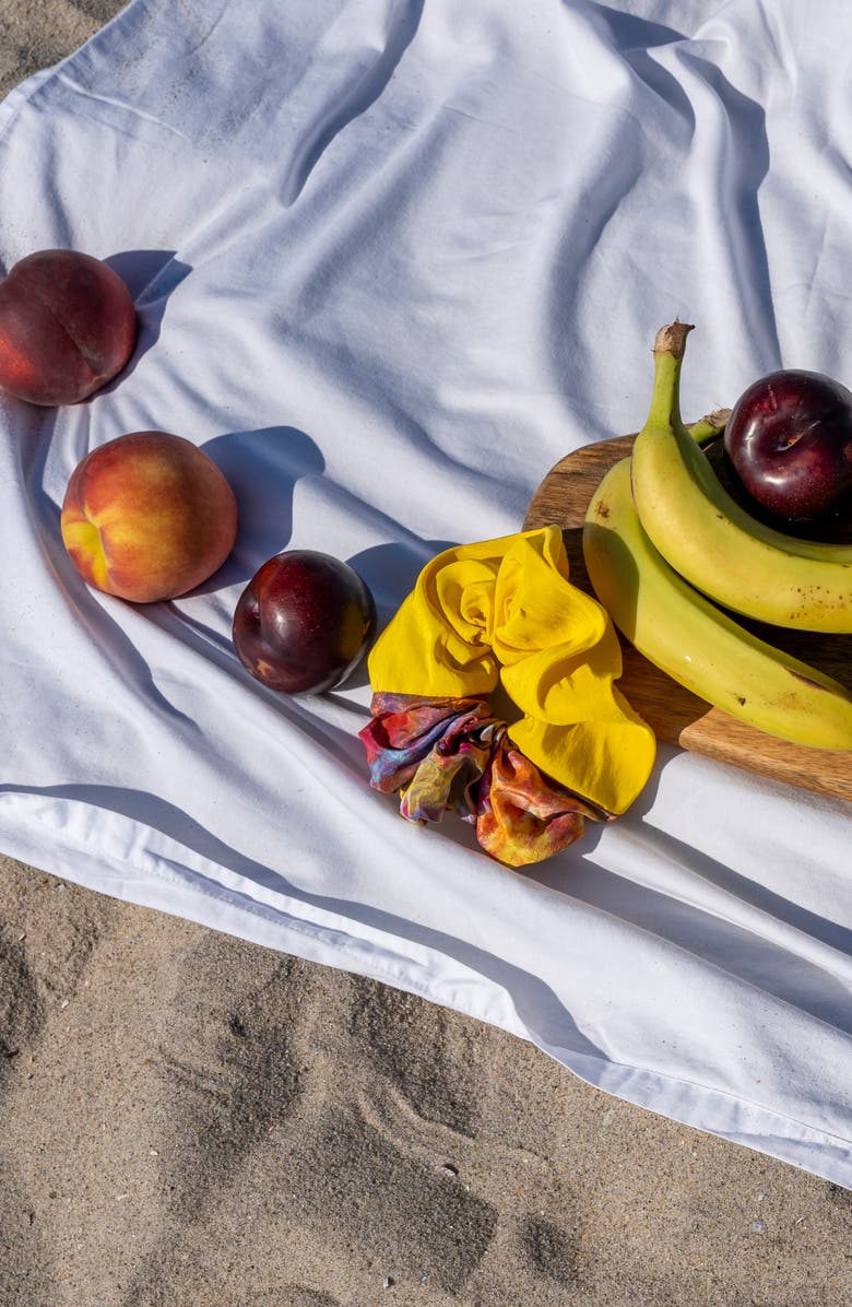 MLE Paradise Colorblock Silk Scrunchie, Alternate, color, 