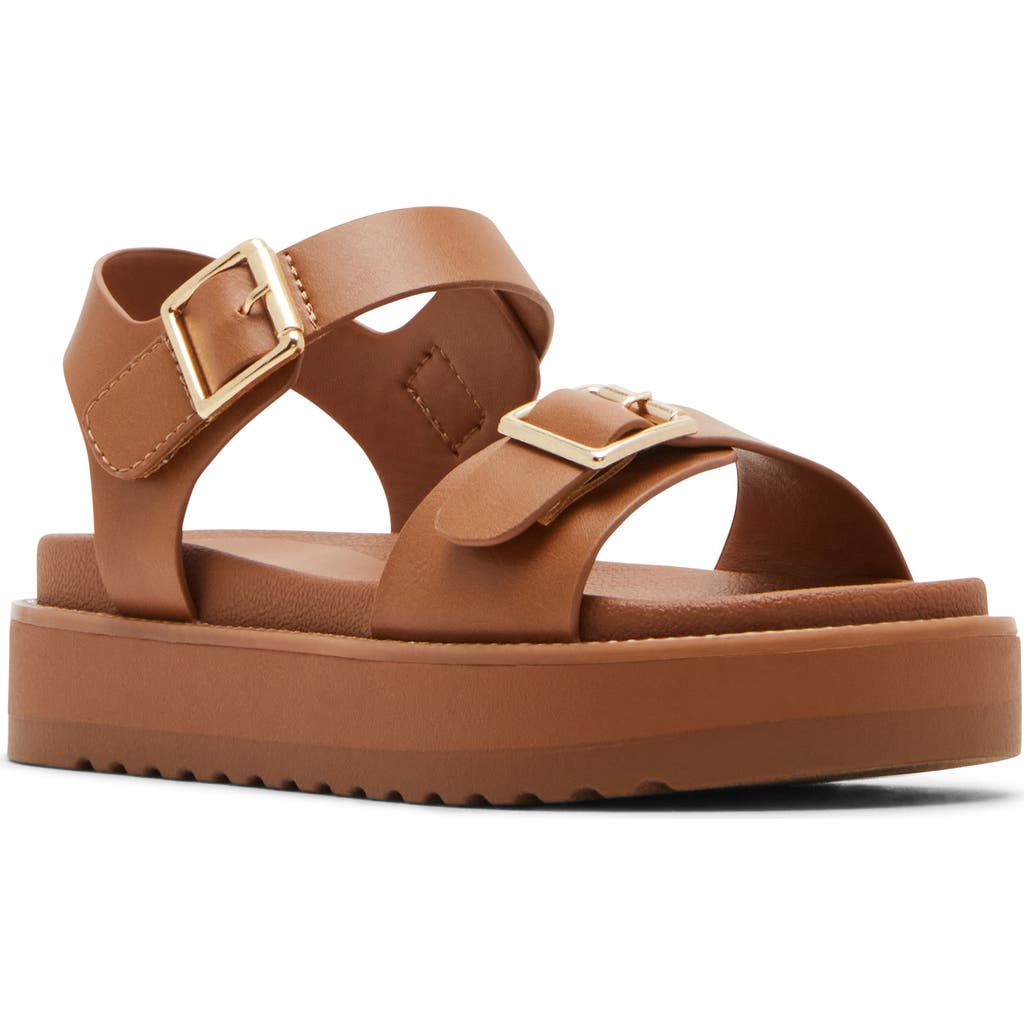 Steve Madden Kids' Jgal Platform Sandal In Tan