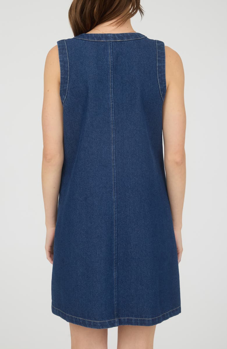 Sleeveless Button Front Denim Minidress