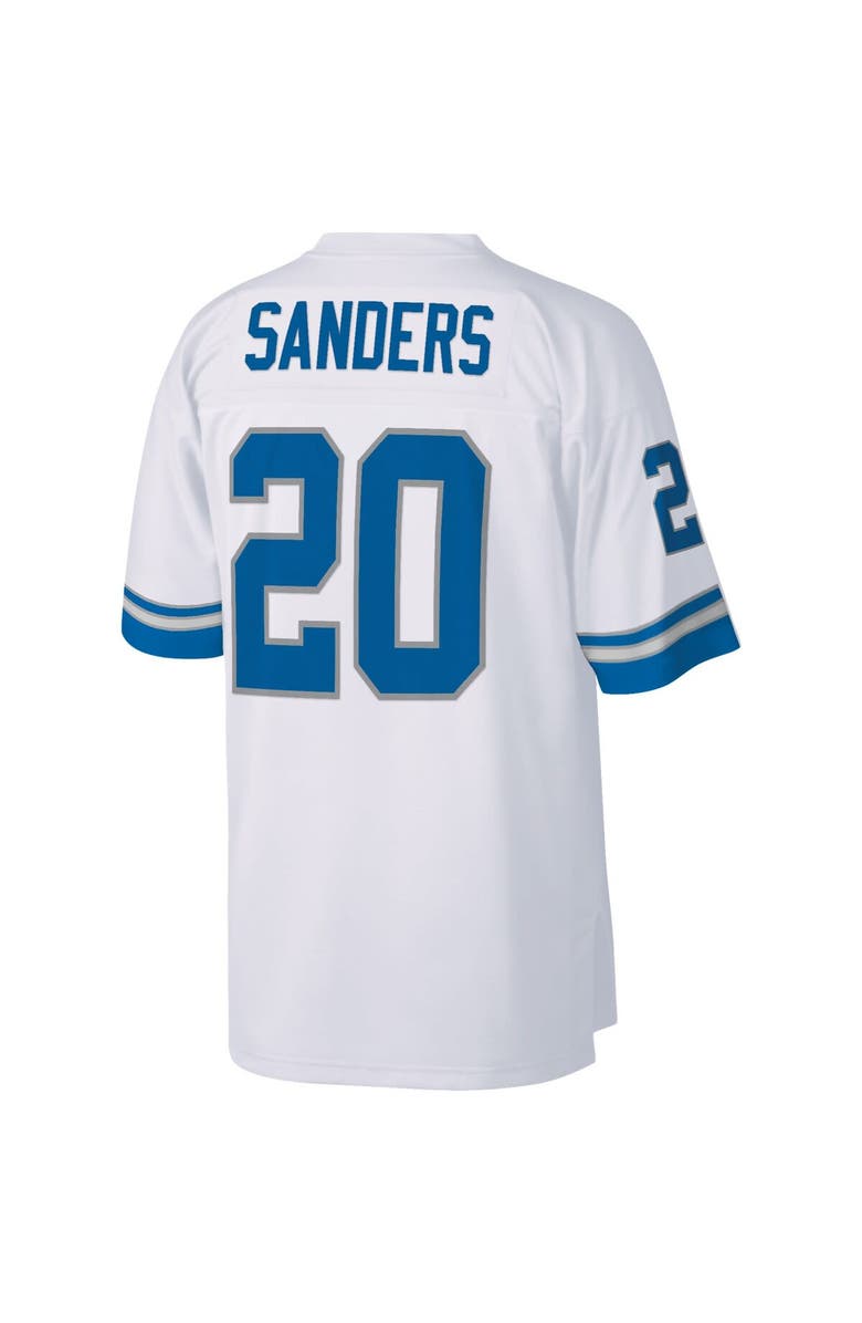 Mitchell & Ness Men's Mitchell & Ness Barry Sanders White Detroit Lions Legacy Replica Jersey, Alternate, color,
