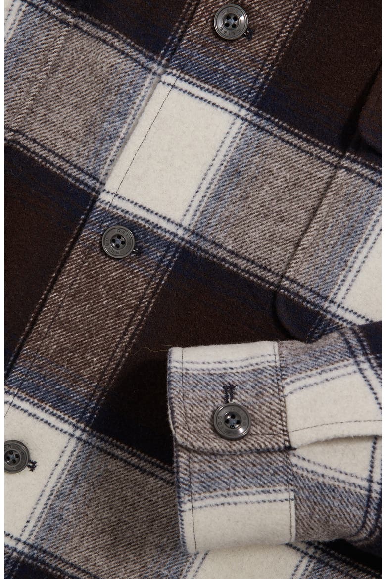McFadden Check Wool Blend Flannel Overshirt, Alternate, color, MCFADDEN NAVY MULTI