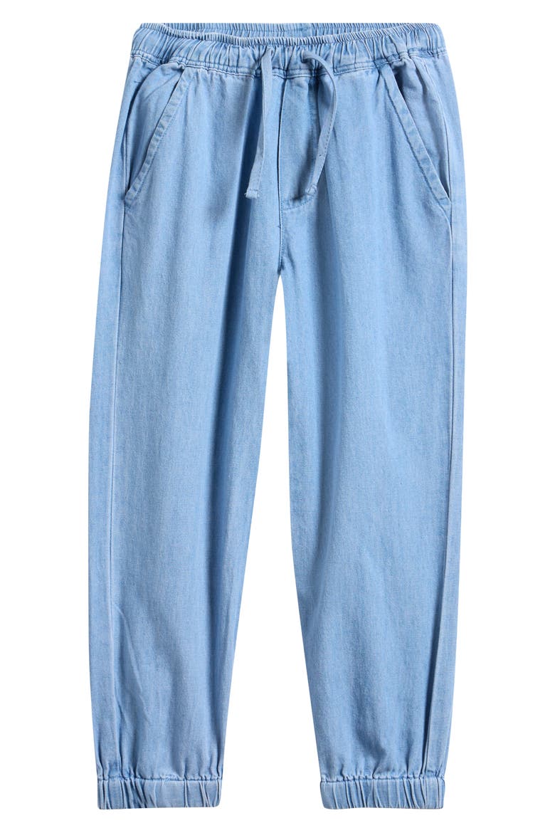 Kids' Cotton Chambray Sweatpants, Main, color, LIGHT BLUE DENIM