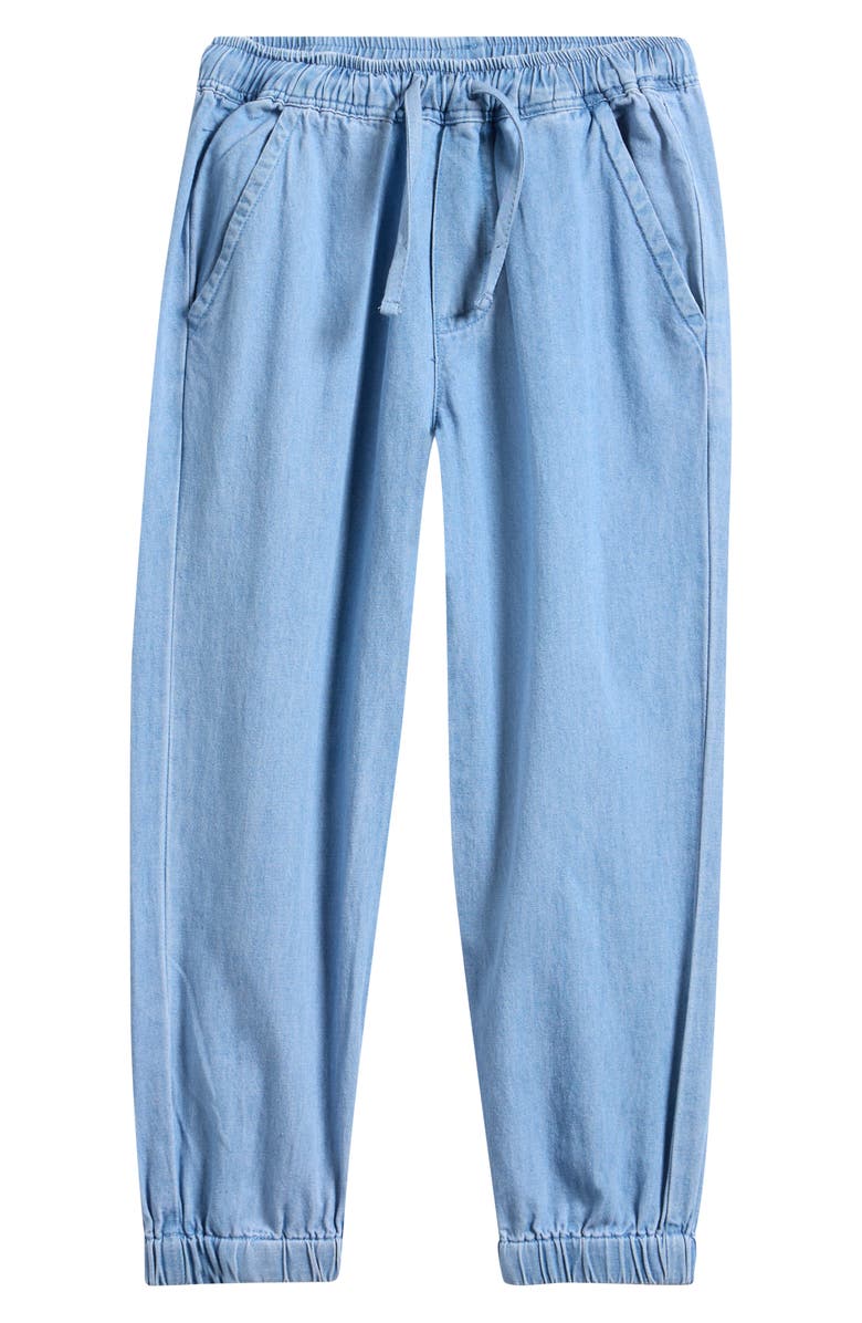 MILES THE LABEL Kids' Cotton Chambray Sweatpants, Main, color, Light Blue Denim
