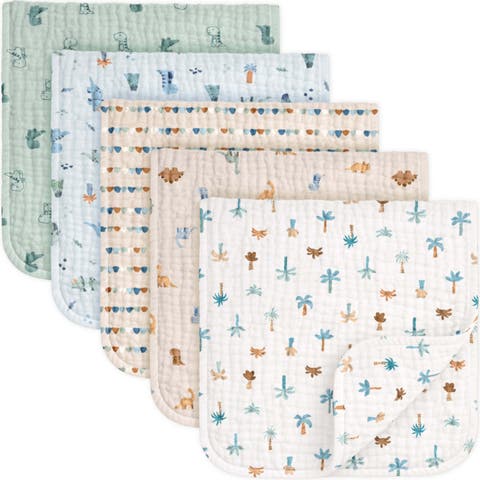 5-Pack Lyra Muslin Burp Cloths