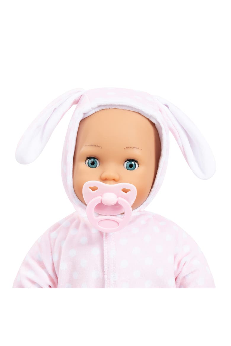 First Words Baby Anna Pink Bunny 24 Sounds 15" Doll Pacifier+Bottle, Alternate, color, Multicolored