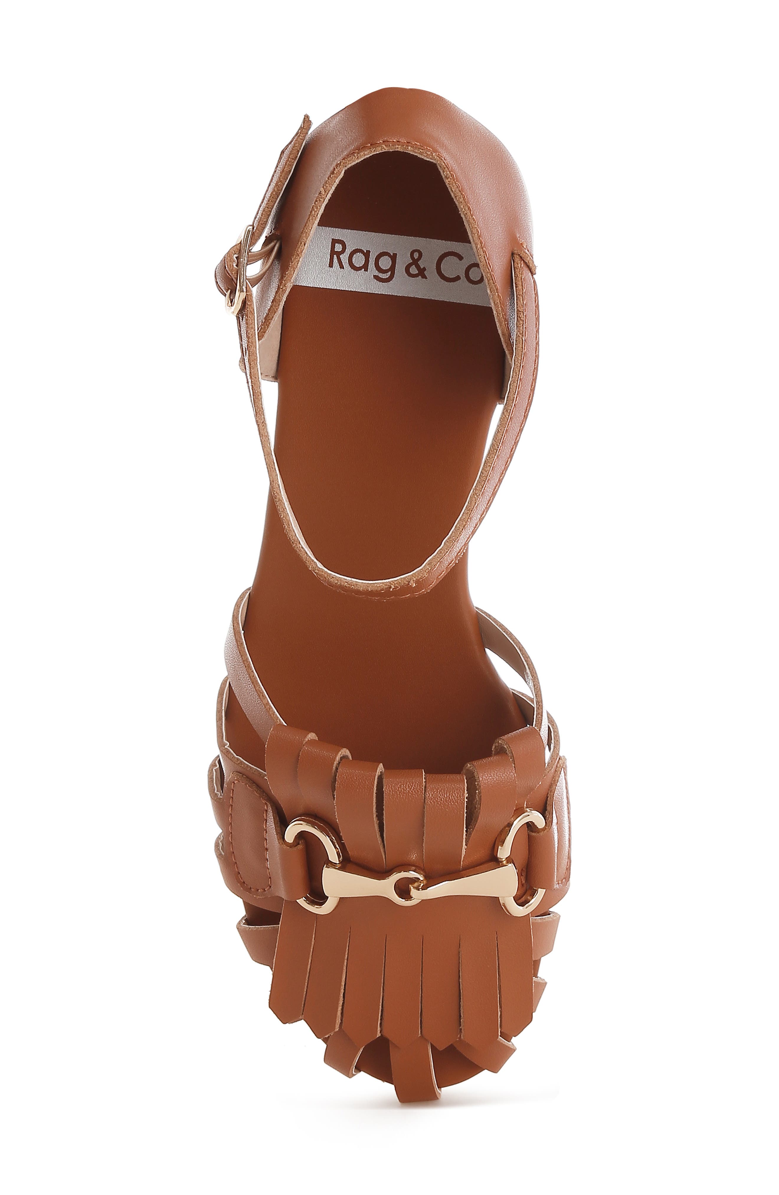 Ramita Kiltie Fringe Sandal, Alternate, color, TAN