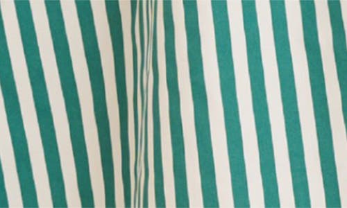 Blu Pepper Stripe Strapless Midi Dress In Green