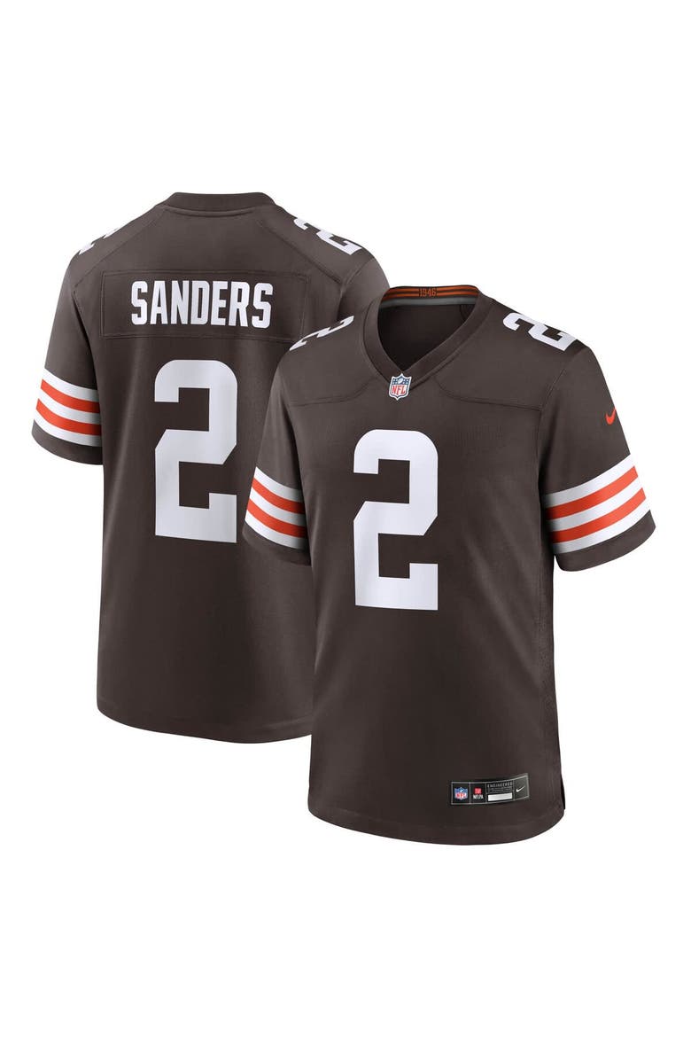 Men's Nike Shedeur Sanders Brown Cleveland Browns Game Jersey, Main, color, Brown