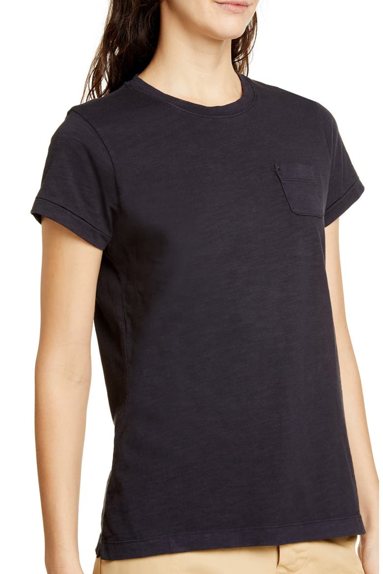 Slub Pocket Tee, Alternate, color, BLACK
