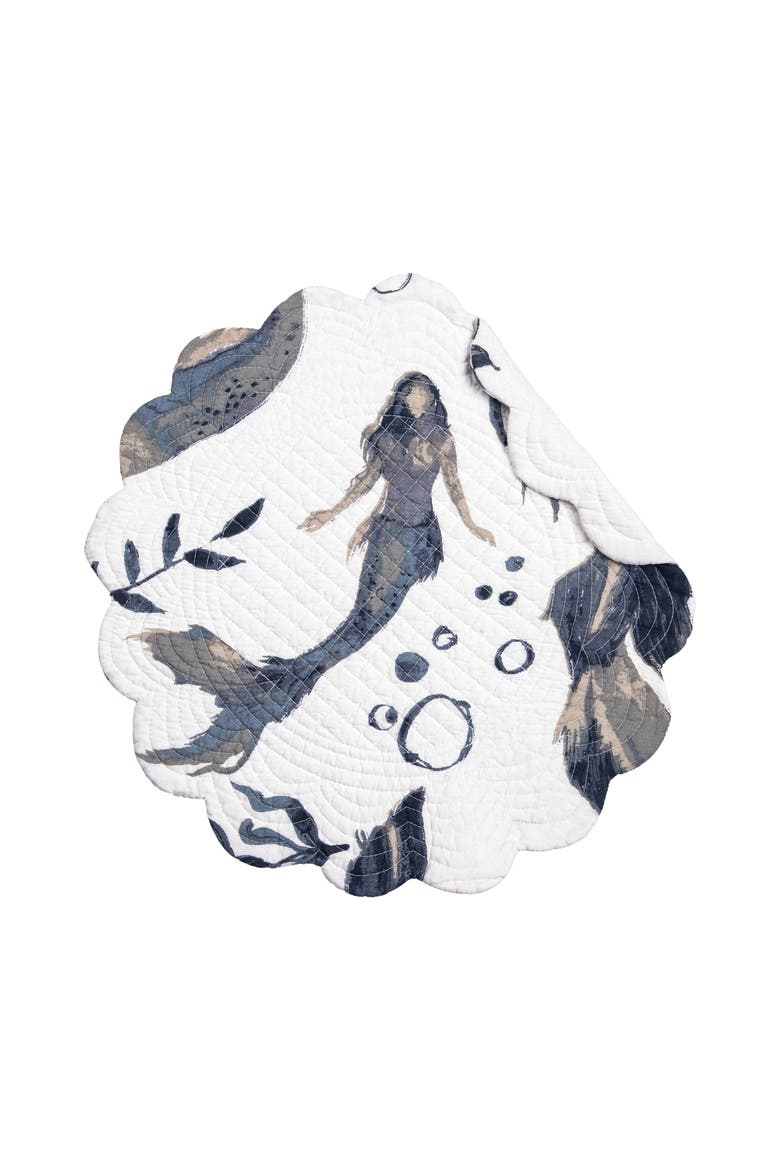 Sister Sirens Round Placemats Set of 6, 17", Alternate, color, Blue