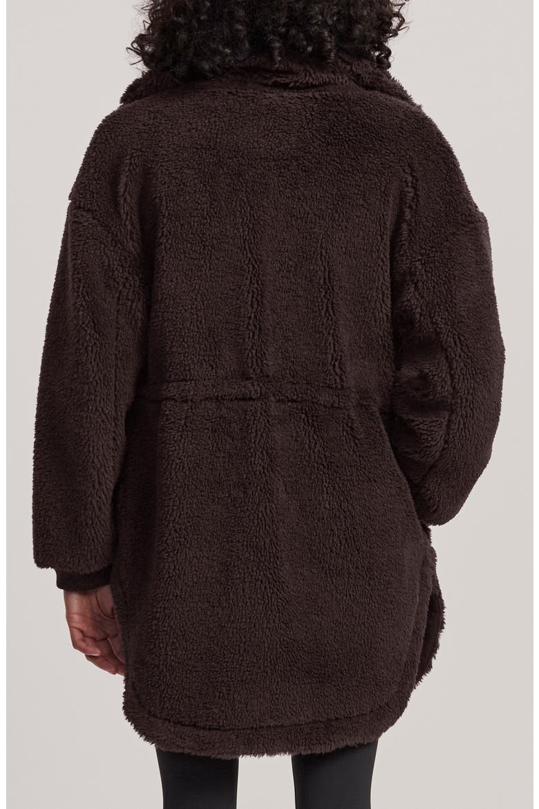 Jamie Faux Shearling Coat, Alternate, color, COFFEE BEAN