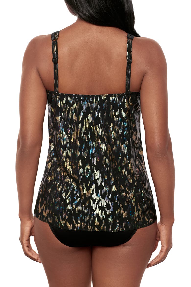 Sparkle Plenty Mirage Tankini Top, Alternate, color, BLACK MULTI