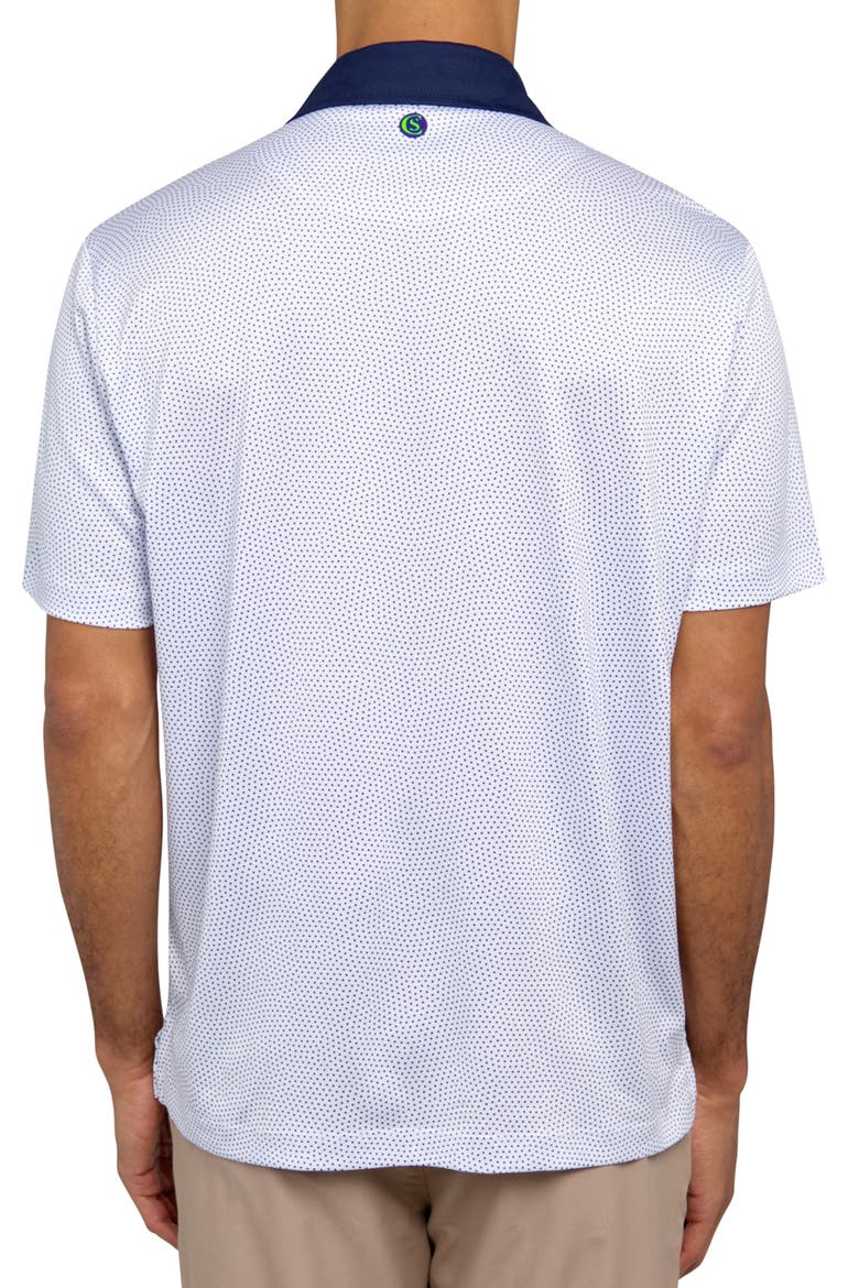 Dot Print Performance Golf Polo, Alternate, color, WHITE/BLACK