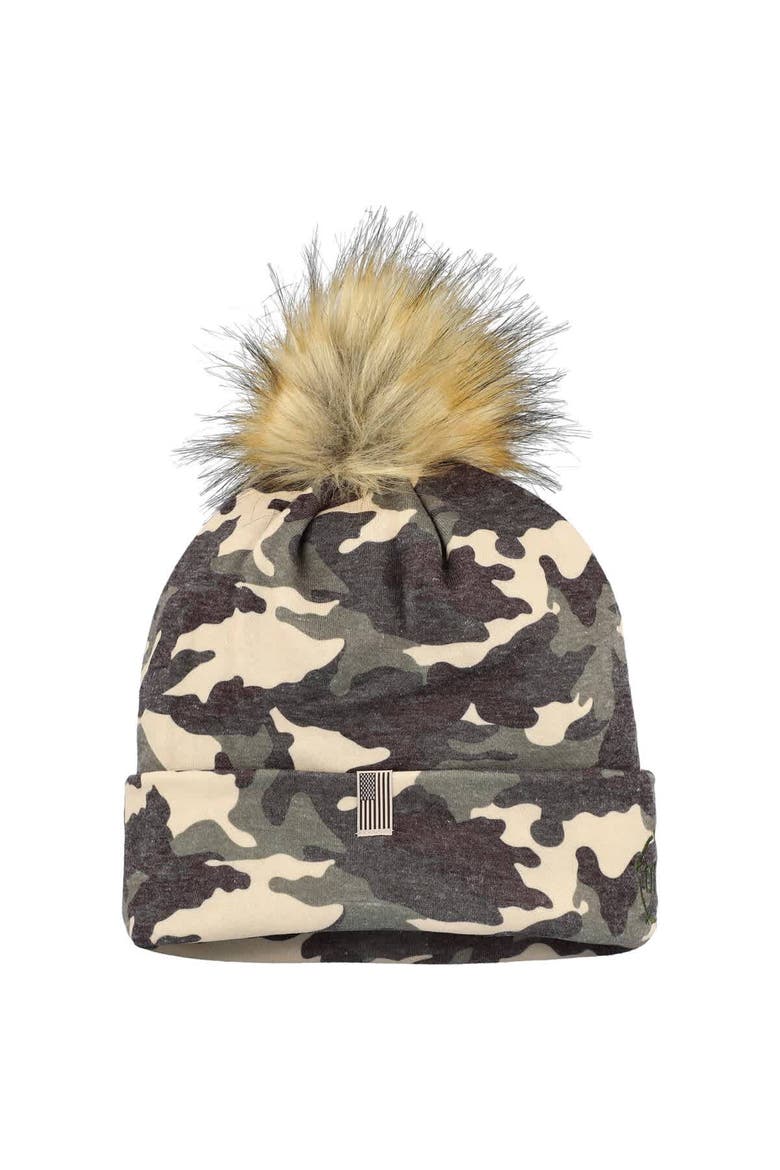 Men's Top of the World  Camo Kentucky Wildcats OHT Military Appreciation Cuffed Knit Hat with Pom, Alternate, color, Camo