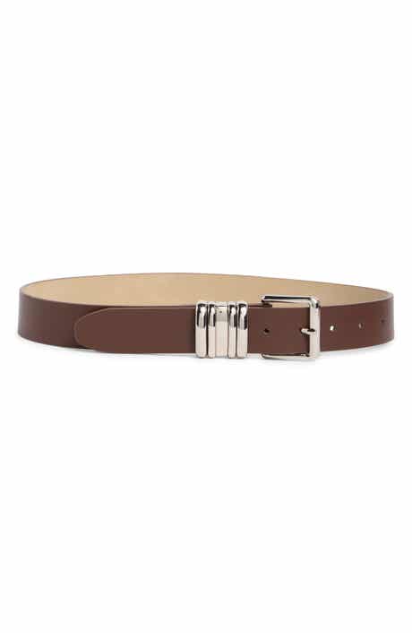 Multi Keeper Faux Leather Belt