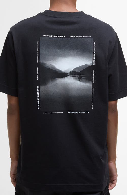 Barbour Parkend Photo Cotton Graphic T-shirt In Black