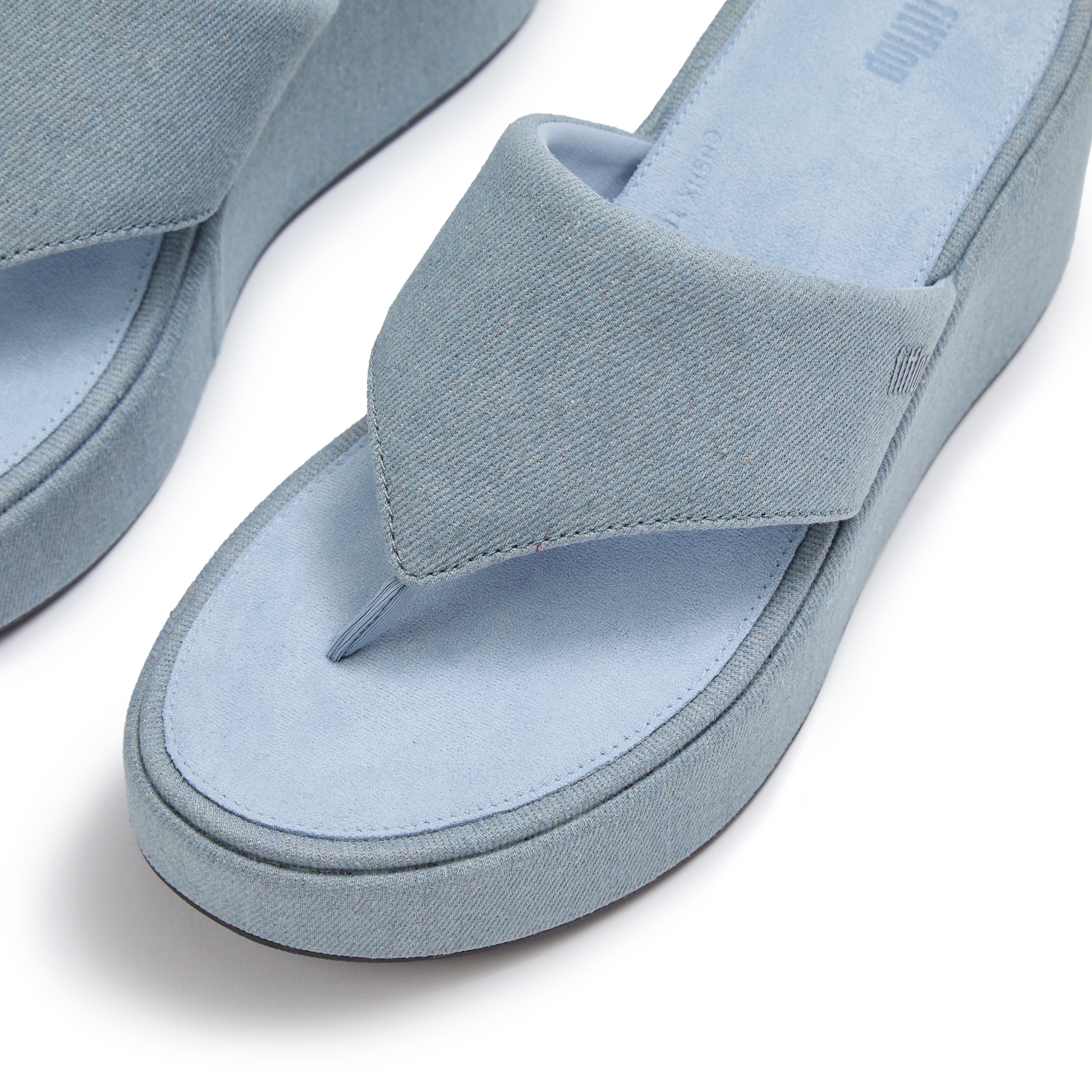 FitFlop Platfforms Wedge TP Sandal, Alternate, color, Light Denim