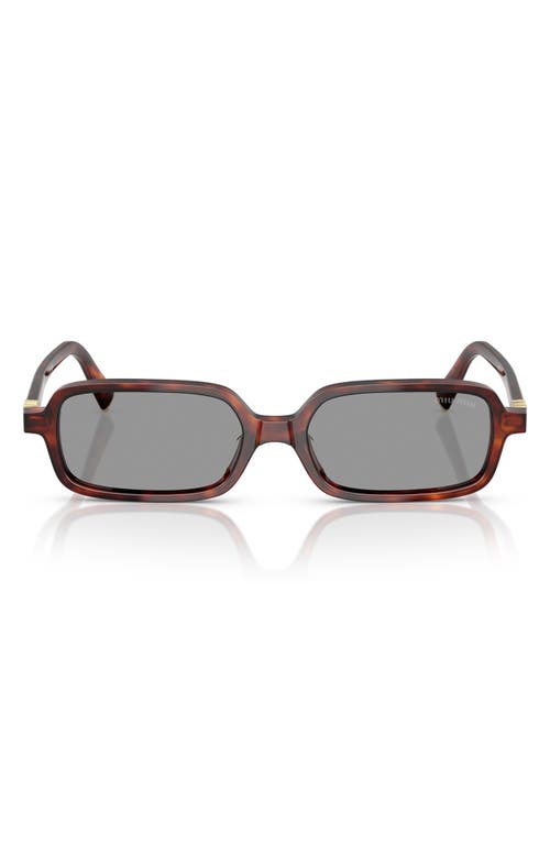 Miu Miu 52mm Rectangular Sunglasses In Grey
