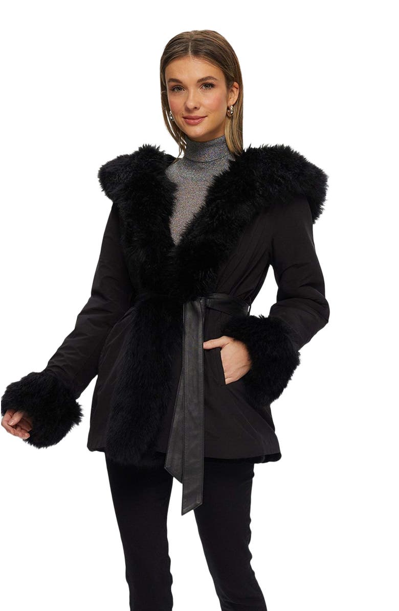 GORSKI Reversible Shearling Lamb Jacket, Alternate, color, Black/Black