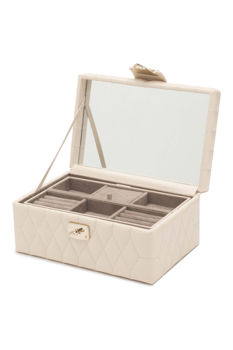Caroline Small Travel Jewelry Case, Alternate, color, IVORY