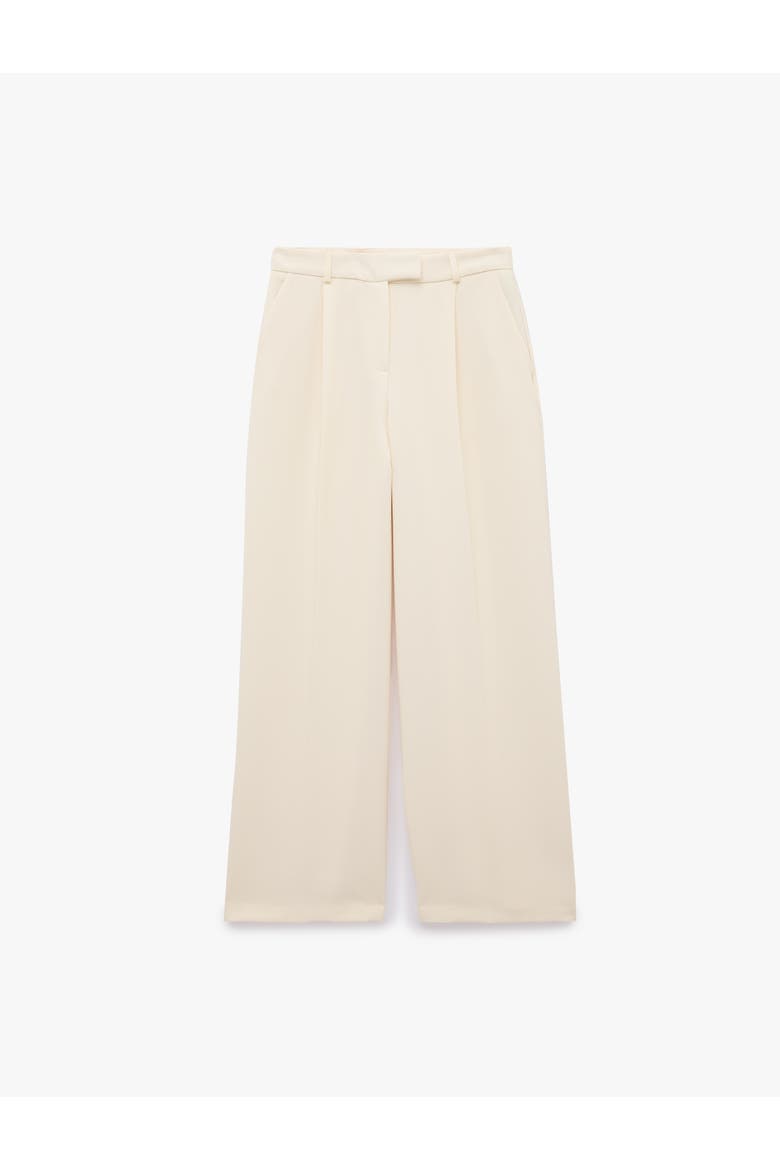 High Rise Wide Leg Tailored Trousers, Alternate, color, OFF WHITE