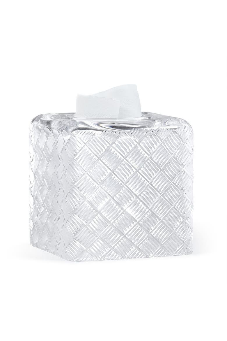 Basketweave Tissue Cover, Main, color, CLEAR