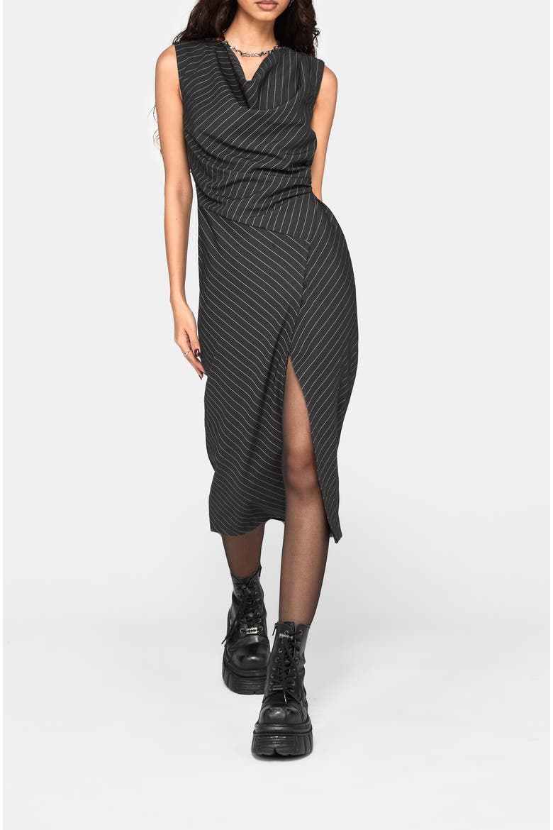 Dorothea Tailored Midi Dress, Main, color, Grey