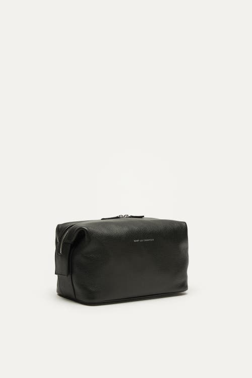 Want Les Essentiels De La Vie Want Les Essentiels Kenyatta Pebble Grained Leather Toiletry Bag In Black