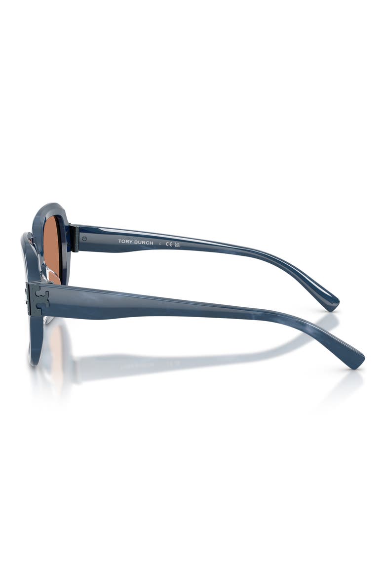 51mm Square Sunglasses, Alternate, color, NAVY MARBLE / BROWN