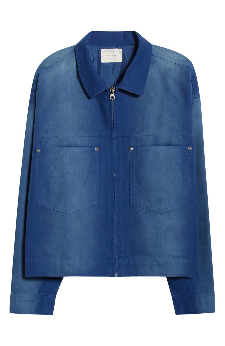 PacSun Clyde Stud Detail Cotton Jacket, Alternate, color, Blue