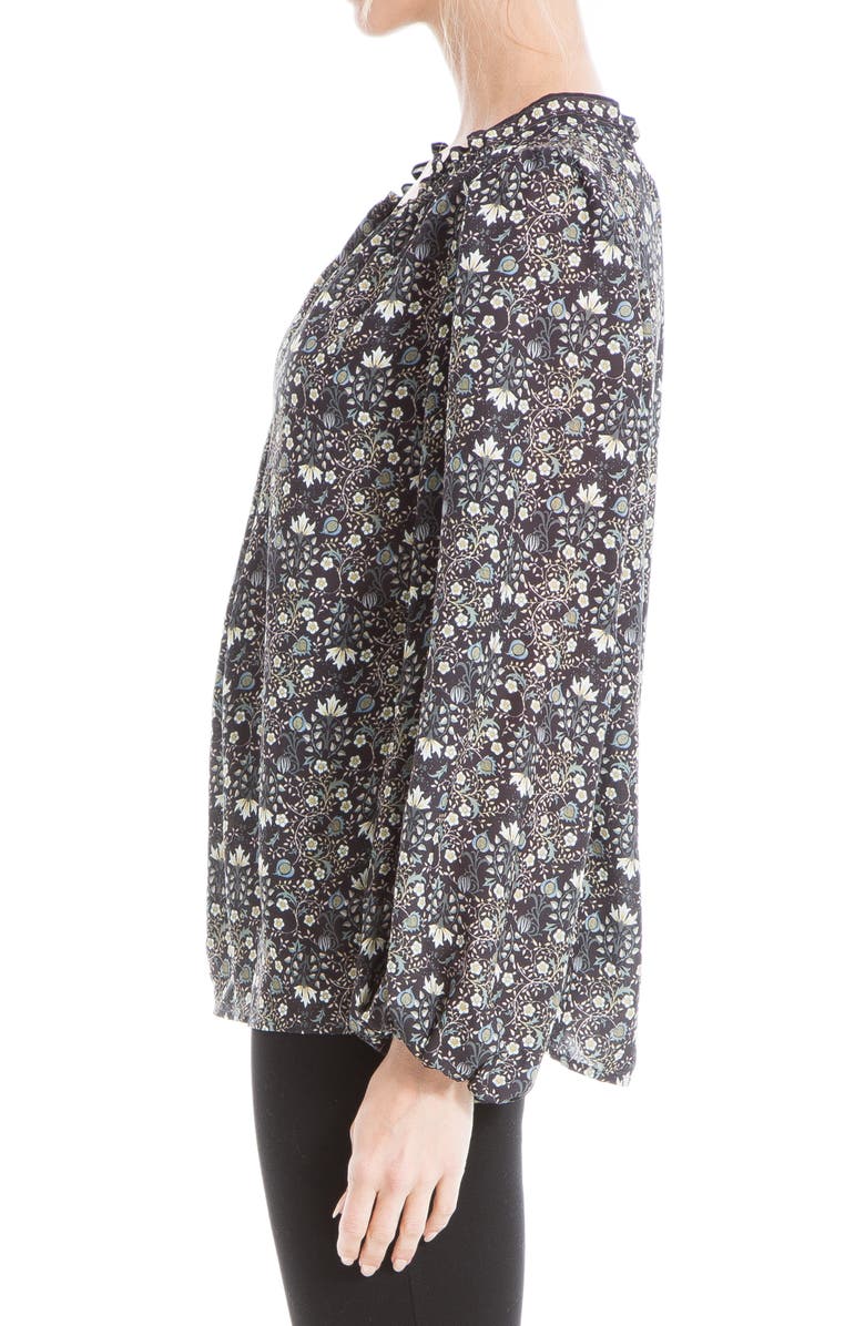 MAX STUDIO Printed Crepe Long Sleeve Top, Alternate, color,