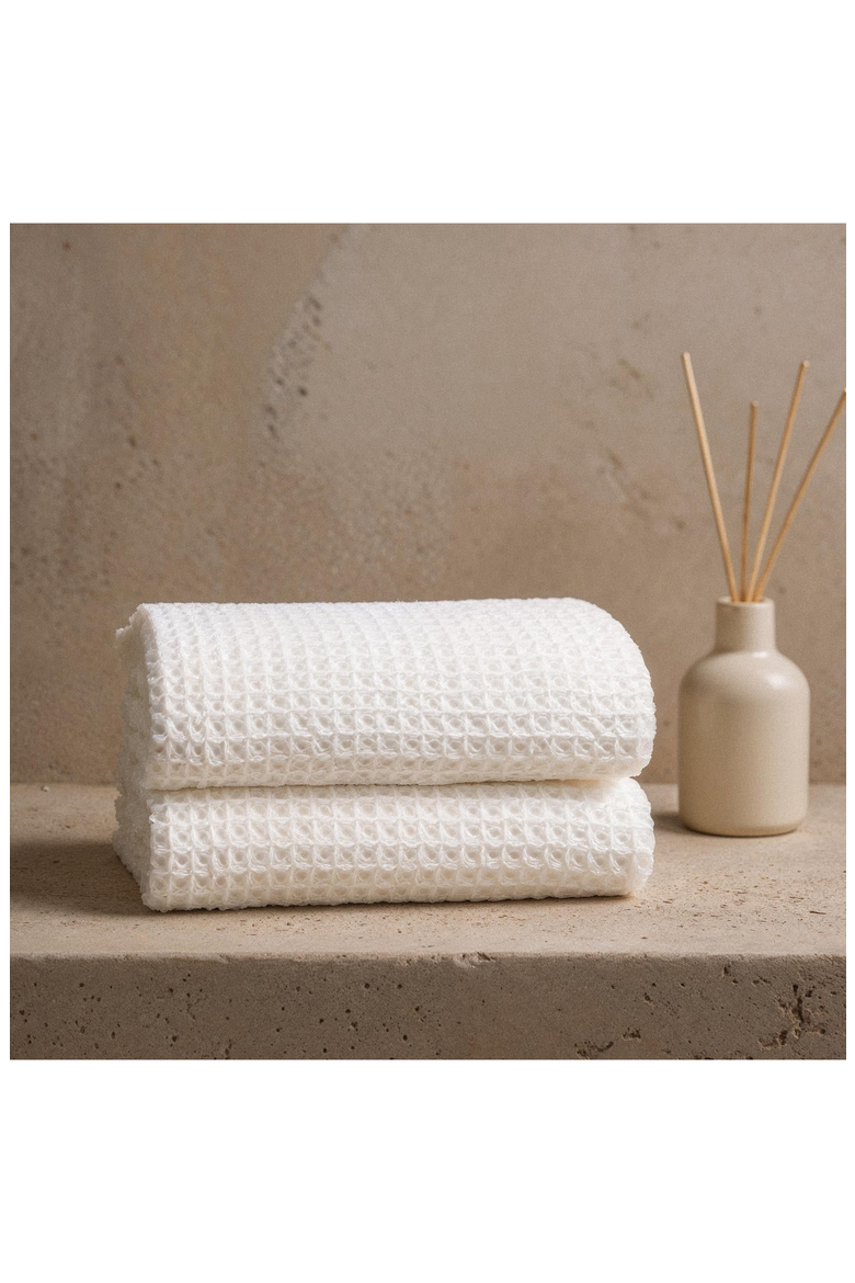 Sedona Waffle Towels, Alternate, color, White / Bath Towel Set of 2