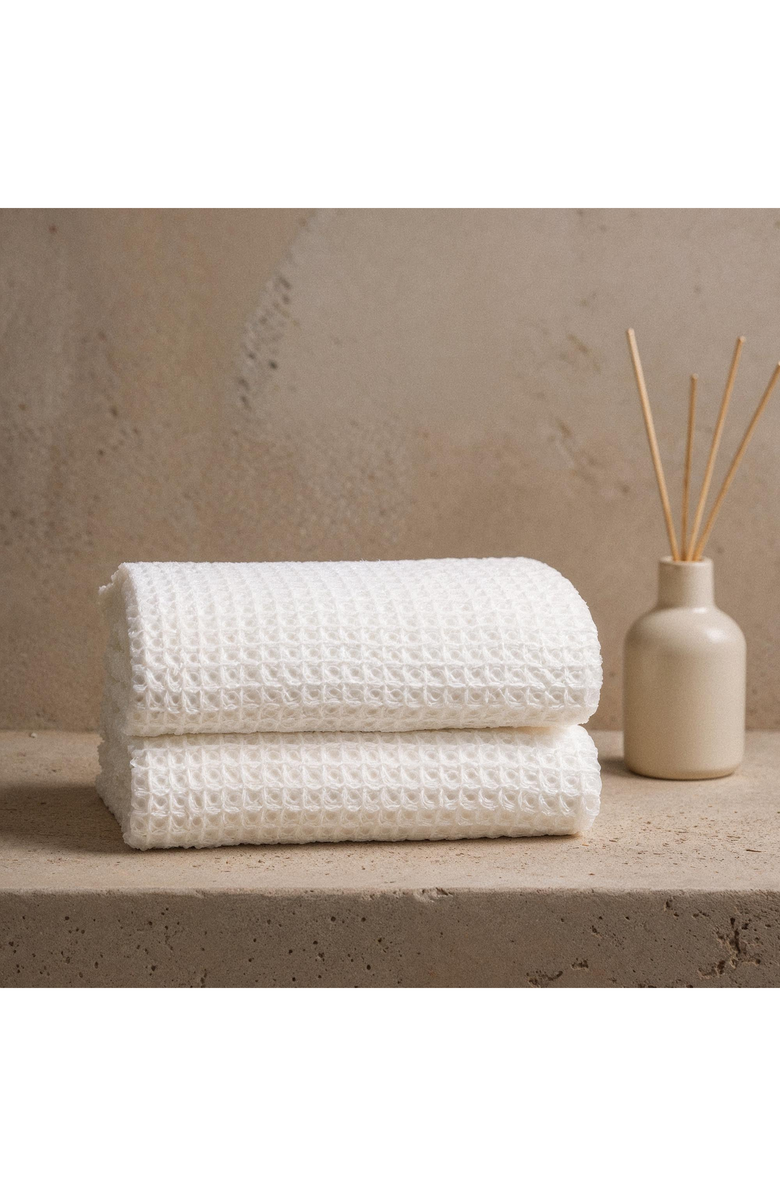 Italic Sedona Waffle Towels, Alternate, color, White / Bath Towel Set Of 2