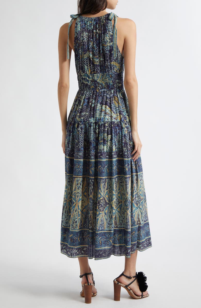 Ulla Johnson Essie Smocked Waist Sleeveless Maxi Dress, Alternate, color, Portofino