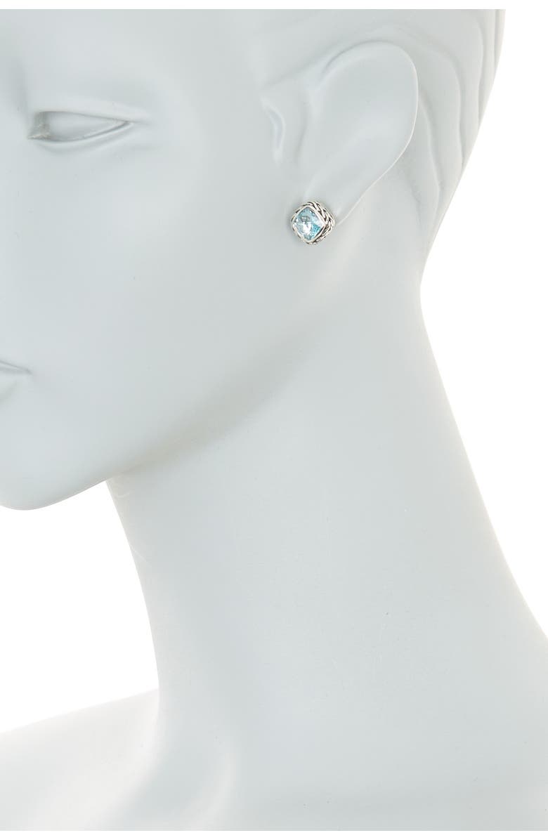 John Hardy Sterling Silver Sky Blue Topaz Stud Earrings, Main, color, 