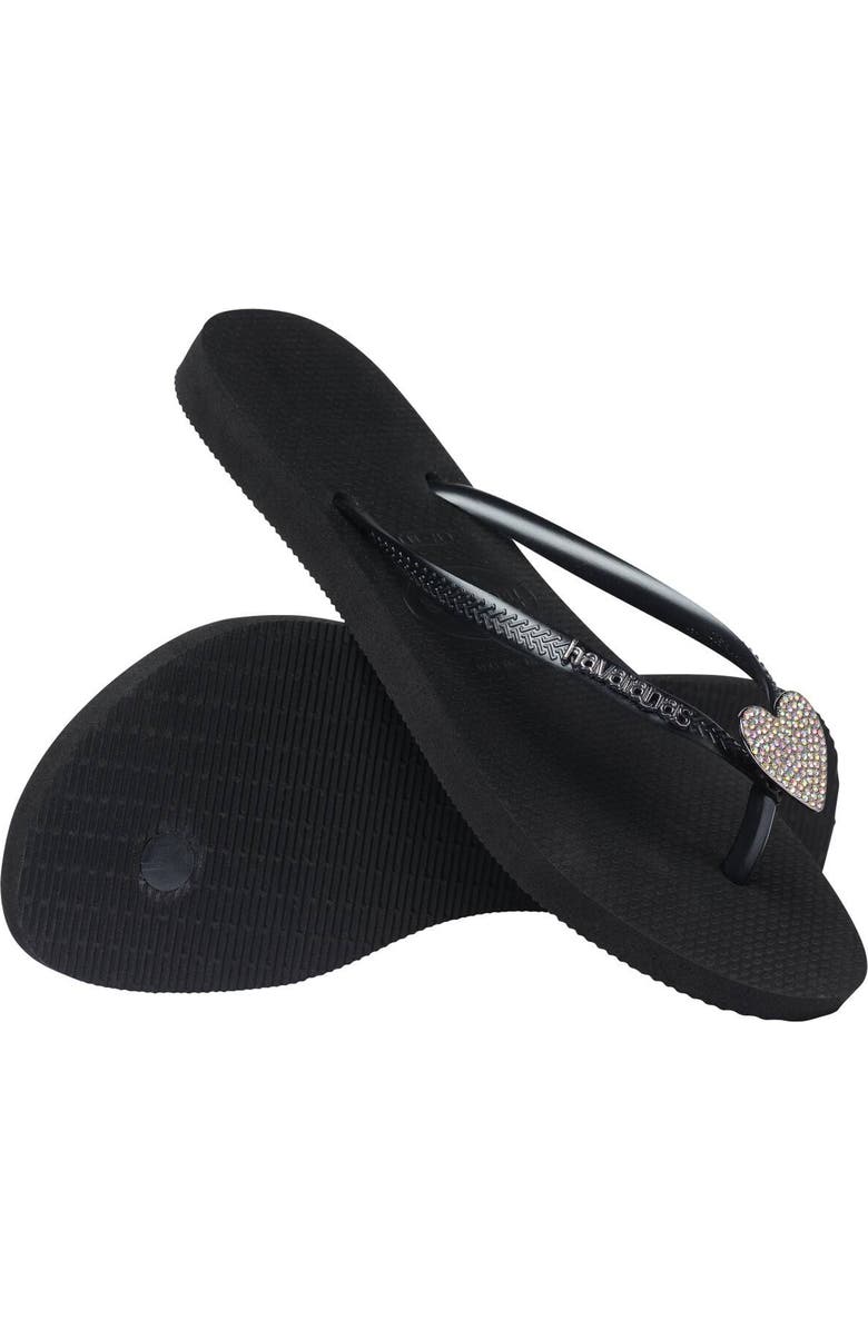 Havaianas Slim Crystal Charm Flip Flop, Alternate, color,